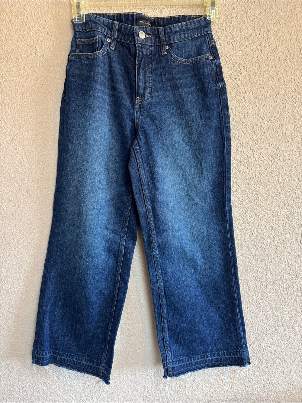 High-Rise Straight Jeans in Dark Blue